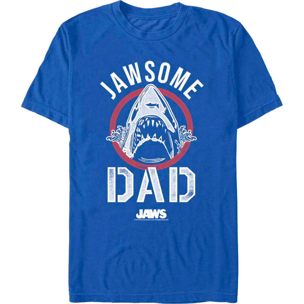Jawsome Dad Jaws Funny Shark Movie Graphic Fathers Day Gift T-Shirt
